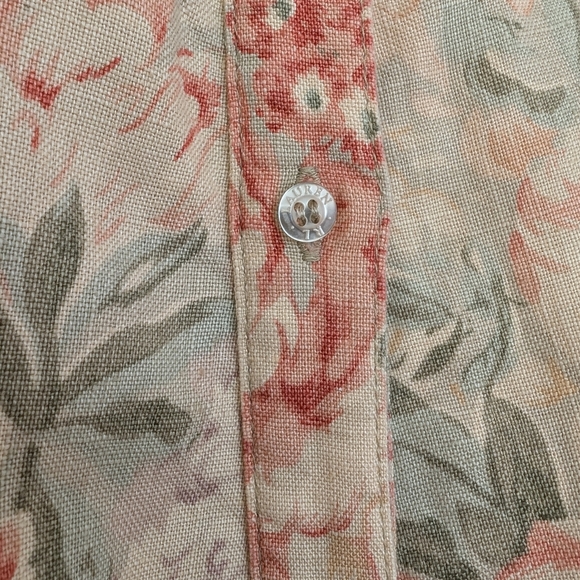 Vintage 90s Lauren Ralph Lauren Linen Floral Print Skirt Small Medium - Picture 4 of 9